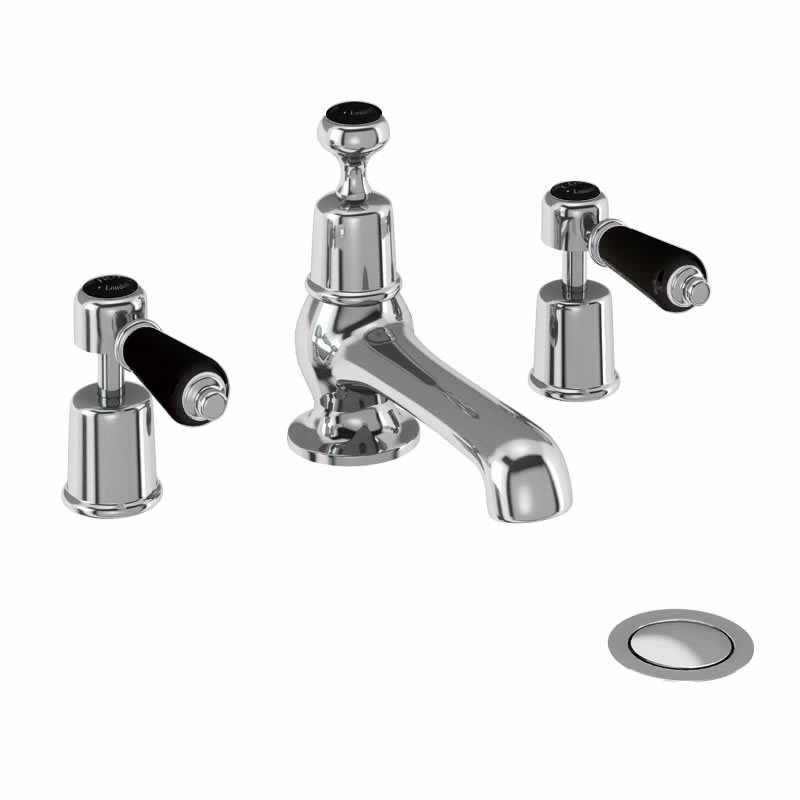 Kensington 3 tap hole mixer with pop up waste